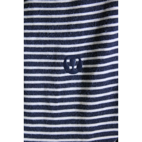 RARE Lululemon Racerback Maxi Sleeveless Slit Dress 2 Navy White Striped NWOT - Picture 11 of 12